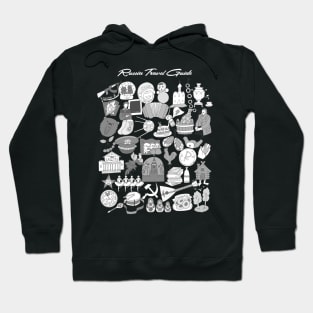 Russian Travel Icons Pattern Hoodie